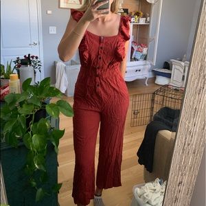 Boutique red romper/jumpsuit